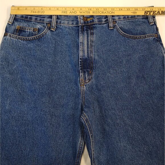 Full Blue Jeans Classic Fit Straight Leg Denim Men's Jeans 38x34 Sits At Waist - Picture 10 of 11